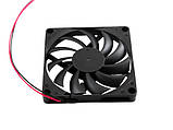 Вентилятор корпусний, кулер 80мм 12В 2pin, ТОНКИЙ, фото 2