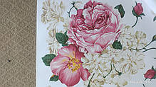 Наклейка на стіну, вікна, дзеркала, шафи "піони рожево-білі" (лист 60*90см), фото 2
