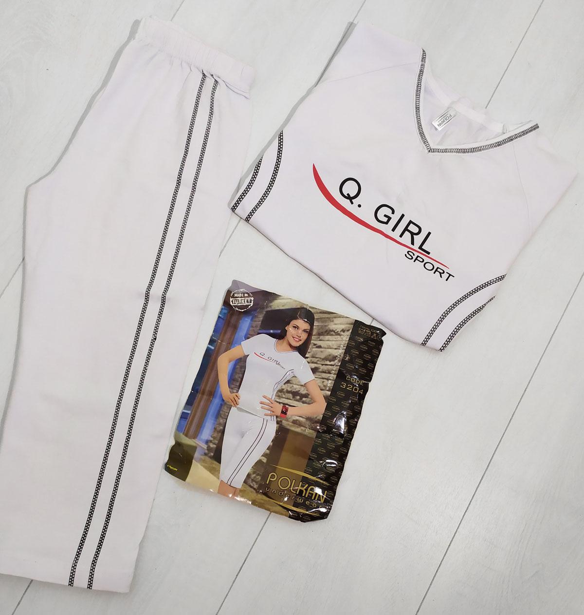 Комплект літнього жіночого домашнього одягу, (футболка+бриджі), Polkan