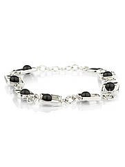 Браслет срібний з оніксом B081-i