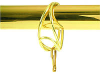 Петля-кольцо декоративное для трубчатого карниза,металлическое,цвет золото глянец