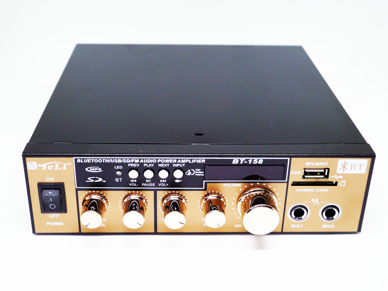 Підсилювач звуку RIAS BT-158 Bluetooth Караоке 2x100W (4_00222)
