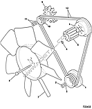 Оригінальний ремінь вентилятора JCB 02/801603, фото 2