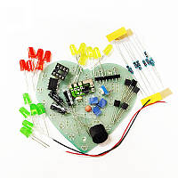 Набір спаяй сам Серце, 18 світлодіодів DIY KIT