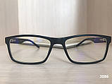 Комп'ютерні окуляри з захисними лінзами прямокутні. Модель ЕАЕ 2086 чорні, фото 2