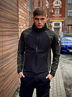 Мужская куртка Intruder SoftShell Lite 'iForce с капюшоном, спортивная ветровка черная-хаки