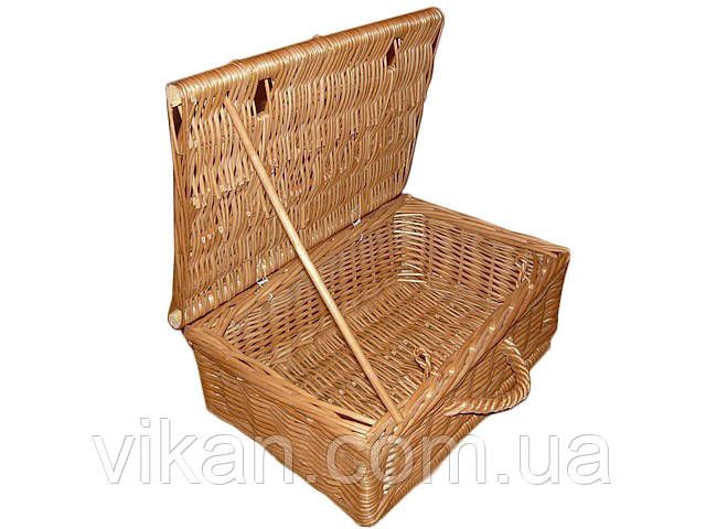 Плетений ящик для зберігання речей (40*27*17) з кришкою