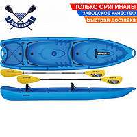 Корпусный каяк SF-4001 четырехместный + 2 весла, sit-on-top, HDPE-RM, синий, 340 см