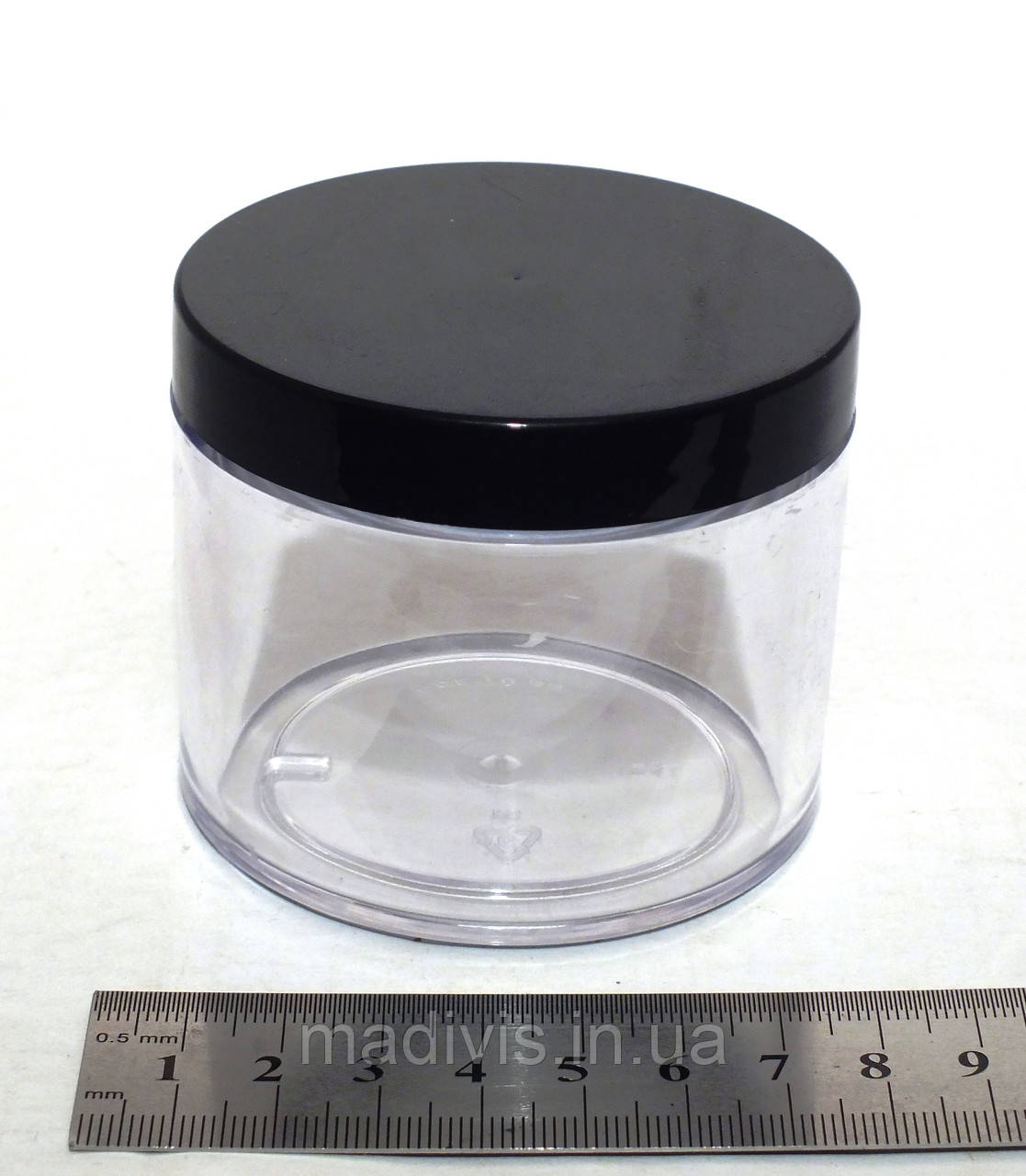 Баночка акрилова (60 мм. х 70 мм) 150 мл. універсалова (для фурнітури, кремів, мазей, слайма), фото 1