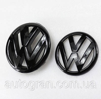 Емблема решітки та багажника VW Volkswagen Golf 6 HB чорна глянець