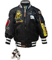 Детская летная куртка Kid's MA-1 Champs Bomber with hoodie (черная)
