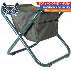 Туристичний стілець складаний рибальський до 110 кг з сумкою на 10 л сидіння 34,5х30 см сталь 1,7 кг Оксфорд 600Д