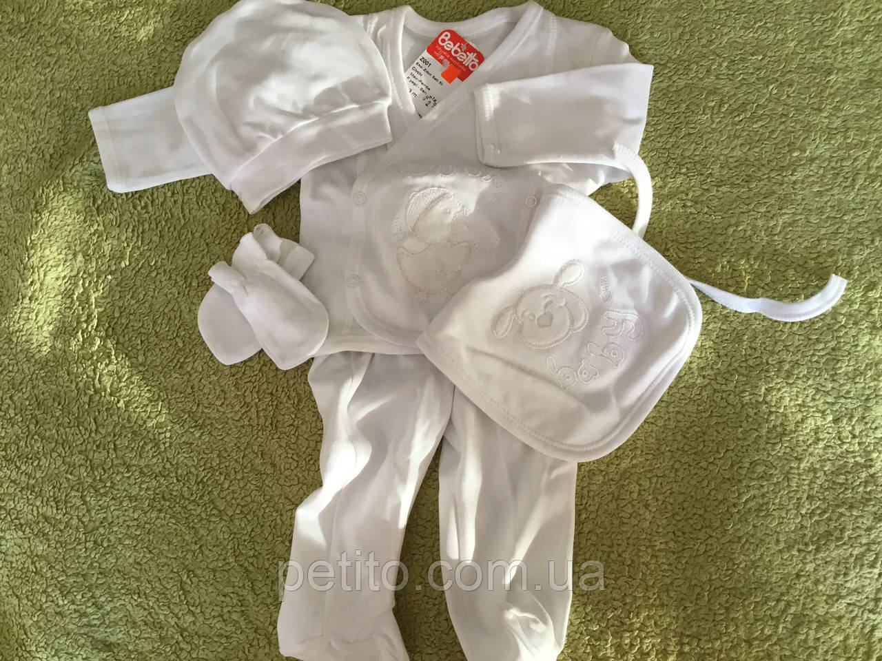 Набір для новонародженого білого кольору, фото 1