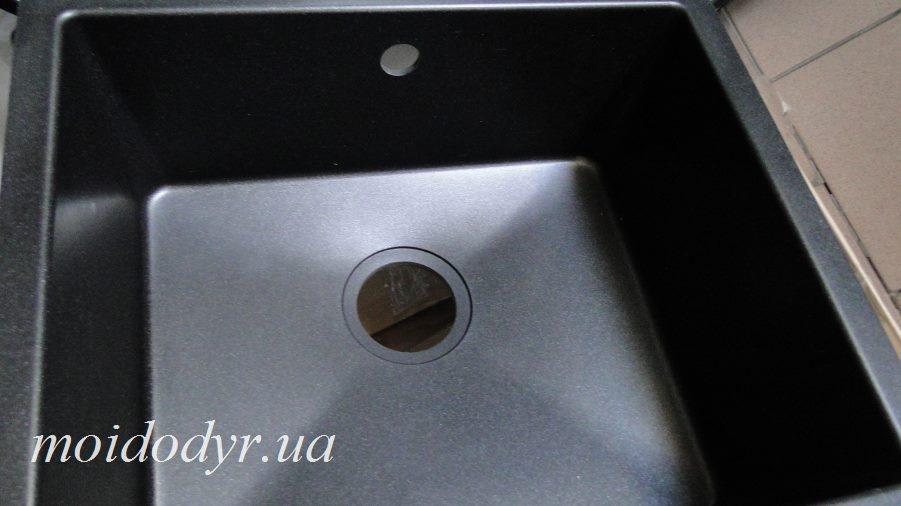 Гранітна кухонна, мийка Salsa Black Single Bowl Granite Kitchen Sink 533*457mm