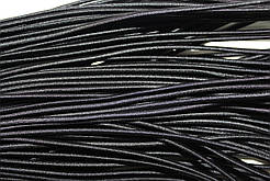 Гумка капелюшна, кругла 2,5мм чорний моток 50м