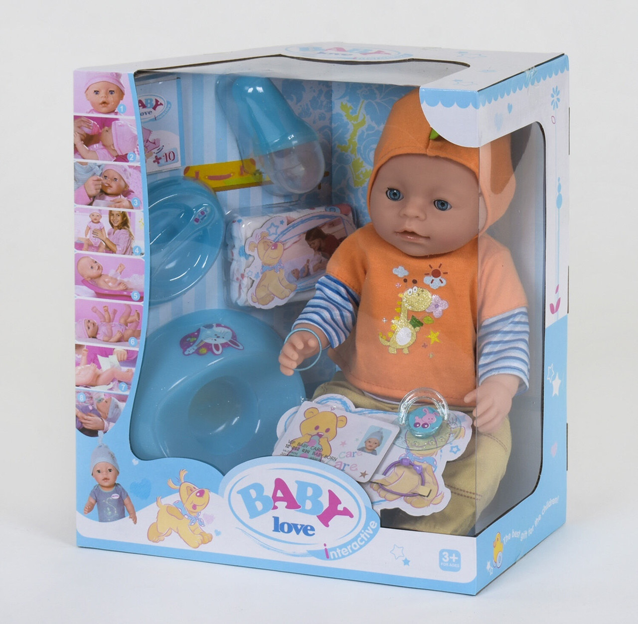 Пупс функціональний BL 034 E (12) 8 функцій, з аксесуарами, у коробці
