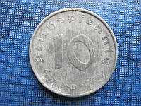Монета 10 пфеннигов Германия 1944 D 1944 А Рейх свастика цинк нечастая 2 года цена за 1 монету