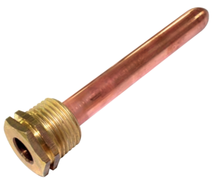 Заглибна гільза 1/2" для датчиків (L - 200мм.) мідь