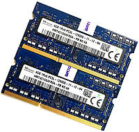 Пара оперативной памяти для ноутбука Hynix DDR3L 8Gb (4+4Gb) 1600MHz 12800s CL11 (HMT451S6AFR8A-PB N0 AA) Б/У