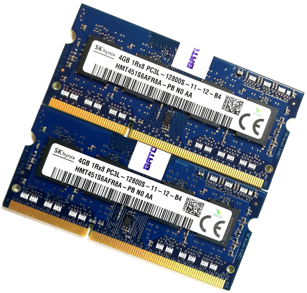 Пара оперативної пам'яті для ноутбука Hynix DDR3L 8Gb (4+4Gb) 1600MHz 12800s CL11 (HMT451S6AFR8A-PB N0 AA) Б/В