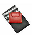 Шкіряний червоний гаманець компактний місткий Польща, фото 5