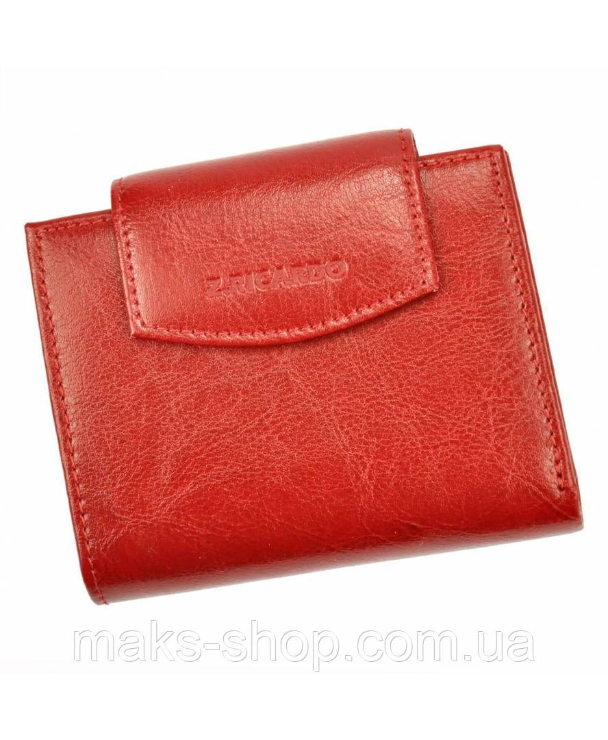 Шкіряний червоний гаманець компактний місткий Польща