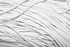 Гумка капелюшна, кругла 2,5мм білий моток 50м