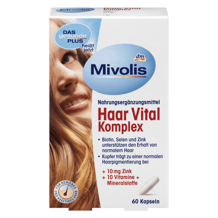 Вітаміни для волосся Mivolis Haar Vital, 60 шт., фото 1