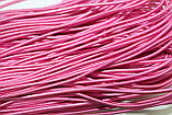 Гумка капелюшна, кругла 2,5мм малиновий моток 50м, фото 3