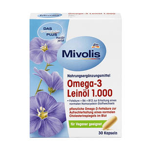 Комплекс Mivolis DM Omega 3 з олією льону, 30 шт.