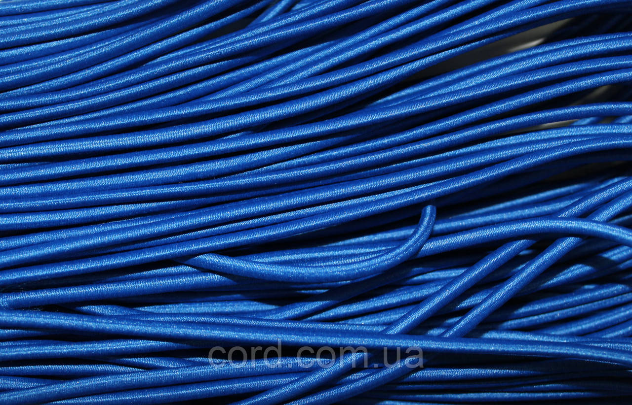 Гумка капелюшна, кругла 3,5мм електрик моток 50м, фото 1