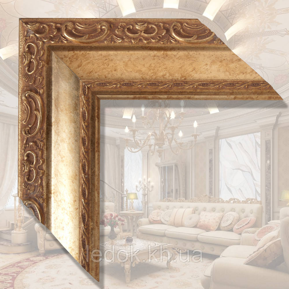 Дзеркало в дерев'яній рамі для передпокою, спальні, ванної кімнати 1200х600