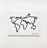 Картина на холсті  інтер'єрна абстрактна настінна арт панно  Manific Decor "Map of the World / Карта світу", фото 2