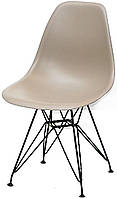 Стул Nik BK-ML бежевый 06 на черных металлических ножках, дизайн Charles & Ray Eames DSR Eiffel Leg, код 9102