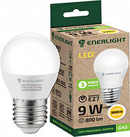 Лампа светодиодная ENERLIGHT G45 9Вт 3000K E27