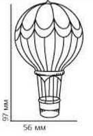 Фигура резная для декора (фанера 4мм) ВОЗДУШЫЙ ШАР №7 (56Х97мм)