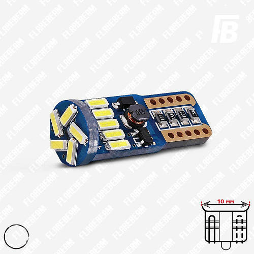 Купити Лампа LED цоколь T10 (W3W/W5W, бесцокольная), з обманкою, 12-24 ...