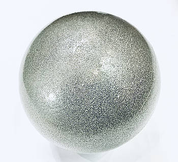 М'яч гімнастичний з блискітками сріблястий 300 гр. 15 см,
