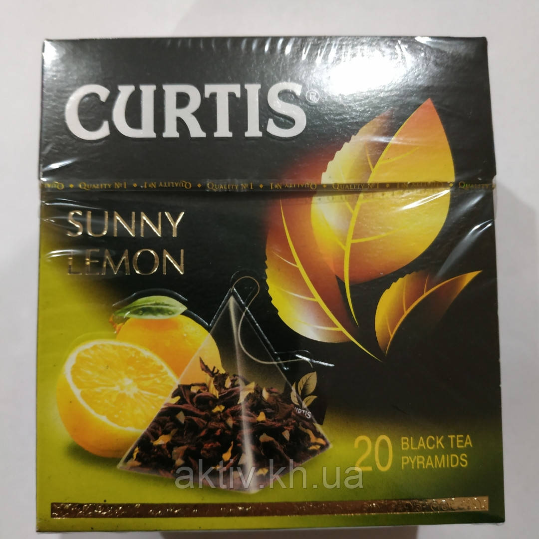 Чай чорний Curtis sanny lemon 20пирамидок.