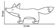 Фигура резная для декора (фанера 4мм) ЛИСИЧКА №8 (40Х92мм)