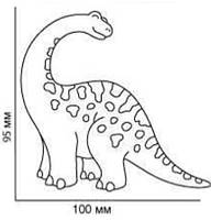Фигура резная для декора (фанера 4мм) ДИНОЗАВР №2 (95Х100мм)