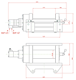 Bzc10000 Гідравлічна лебідка, 10000 кг, фото 2
