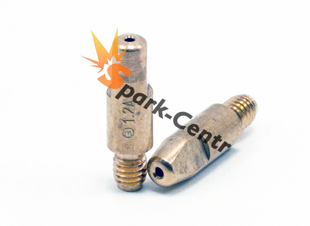 Накінечник токоз'ємний для алюмінію (E-Cu для Al) Ø1,2мм М6х28 для пальників МВ 36 Binzel Abicor (Німеччина), фото 1