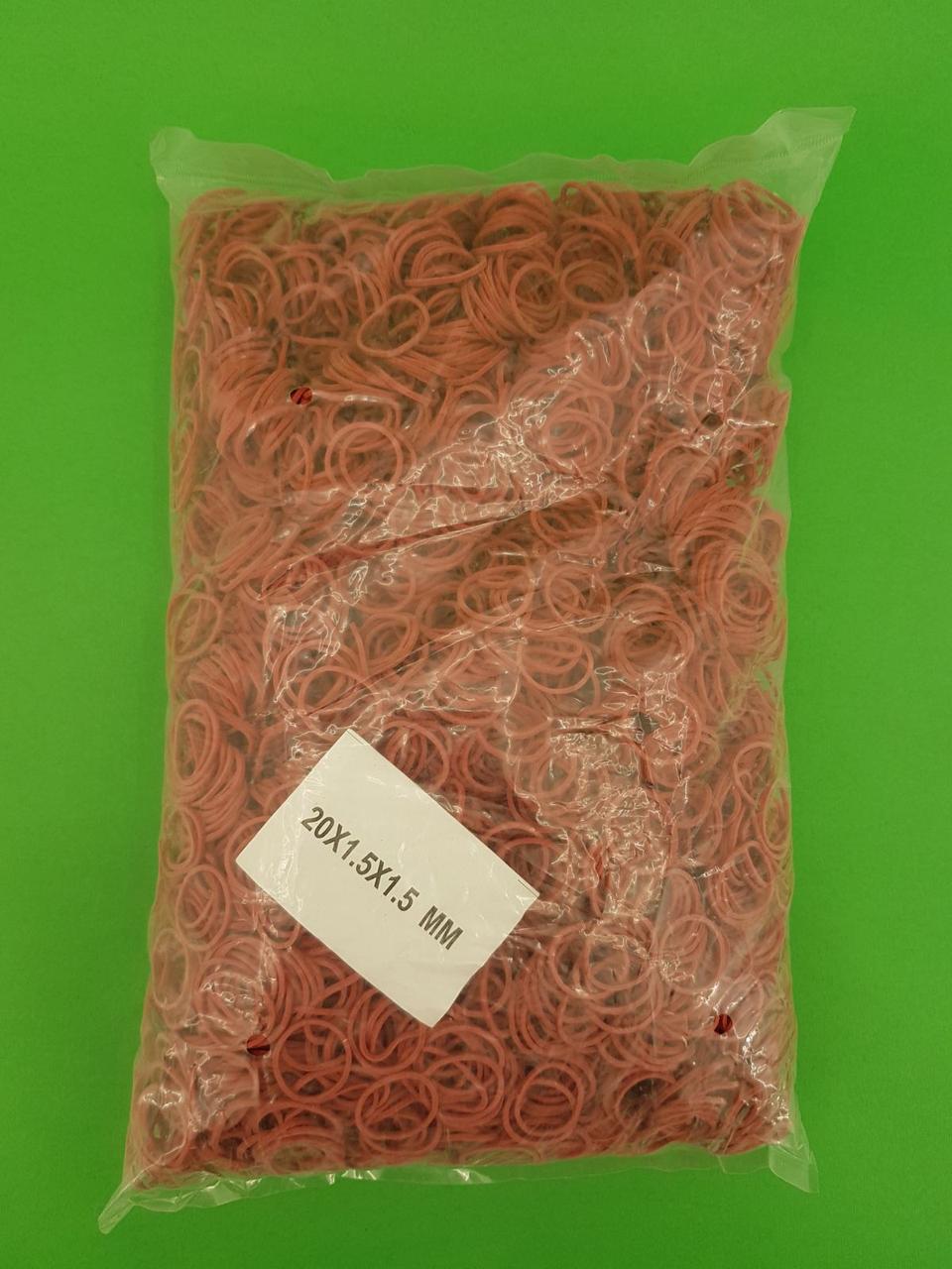 Гумки для грошей червоні (20*1,2*1,2) "Plast", 1 кг/пач, фото 1