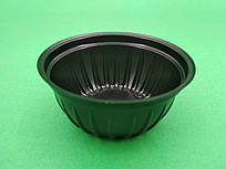 Одноразовий контейнер для соусу чорний, ПС-390 (V50мл)Ф66/h30 (105 шт/упак)