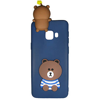 Чехол Cartoon 3D Case для Samsung A720 Galaxy A7 2017 Мишка