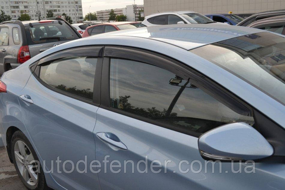 Дефлектори вікон (вітровики) Hyundai Elantra MD sedan 2010-2016, Cobra Tuning - VL, H22911