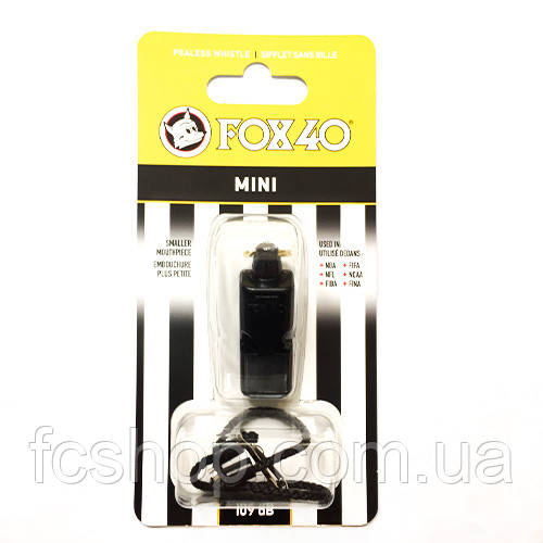 Свисток FOX 40 Original Mini Whistle Official 9807-0008, Чорний, Розмір (EU) — 1SIZE
