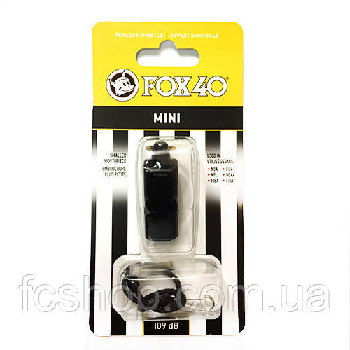 Свисток FOX 40 Original Mini Whistle Official 9808-0008, Чорний, Розмір (EU) — 1SIZE