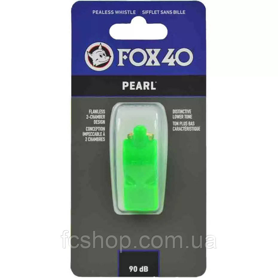 Свисток FOX 40 Original Whistle Pearl Safety 9702-1408, Зелений, Розмір (EU) — 1SIZE